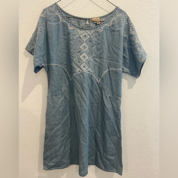 Holding Horses Chambray Mini Blue Dress size Size - Picture 2 of 8